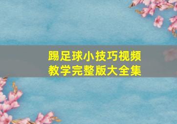 踢足球小技巧视频教学完整版大全集