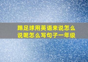 踢足球用英语来说怎么说呢怎么写句子一年级