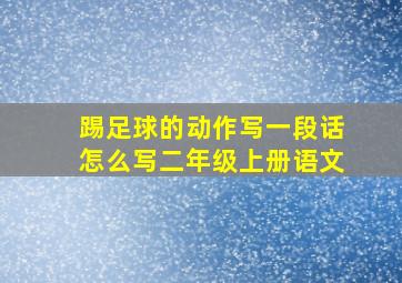 踢足球的动作写一段话怎么写二年级上册语文