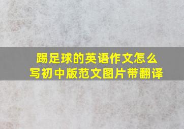 踢足球的英语作文怎么写初中版范文图片带翻译