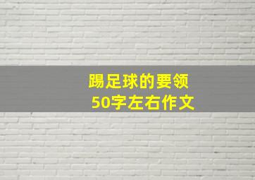 踢足球的要领50字左右作文