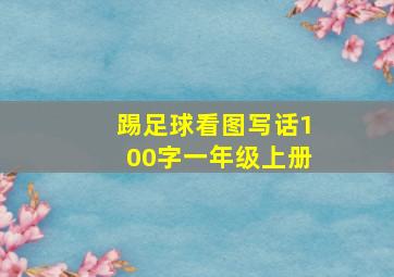 踢足球看图写话100字一年级上册