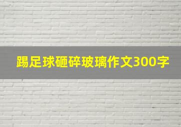 踢足球砸碎玻璃作文300字