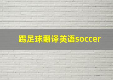 踢足球翻译英语soccer