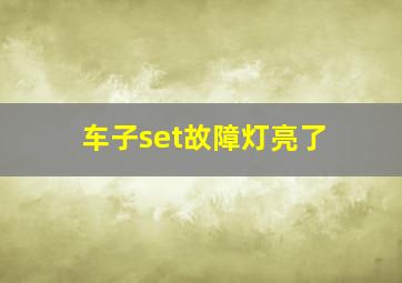 车子set故障灯亮了