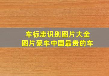 车标志识别图片大全图片豪车中国最贵的车