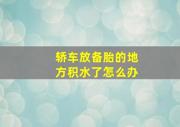 轿车放备胎的地方积水了怎么办