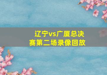 辽宁vs广厦总决赛第二场录像回放