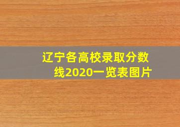 辽宁各高校录取分数线2020一览表图片