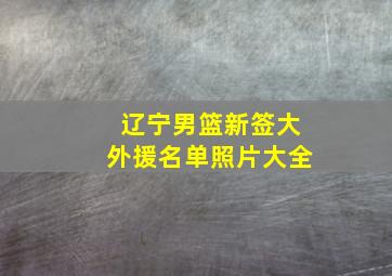 辽宁男篮新签大外援名单照片大全