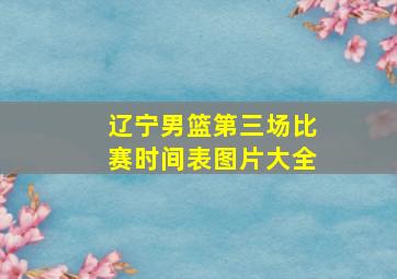 辽宁男篮第三场比赛时间表图片大全