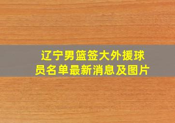 辽宁男篮签大外援球员名单最新消息及图片