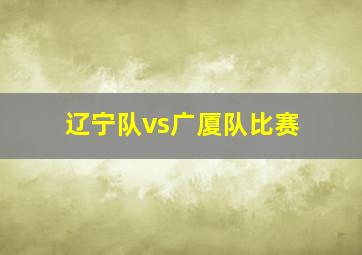 辽宁队vs广厦队比赛