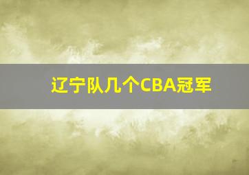 辽宁队几个CBA冠军