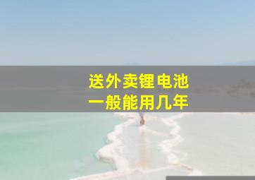 送外卖锂电池一般能用几年