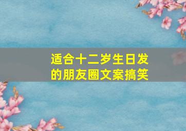 适合十二岁生日发的朋友圈文案搞笑