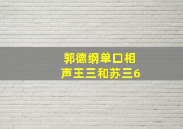 郭德纲单口相声王三和苏三6