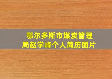 鄂尔多斯市煤炭管理局赵学峰个人简历图片