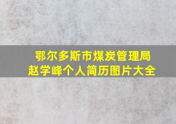 鄂尔多斯市煤炭管理局赵学峰个人简历图片大全