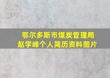 鄂尔多斯市煤炭管理局赵学峰个人简历资料图片