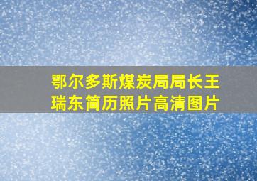 鄂尔多斯煤炭局局长王瑞东简历照片高清图片