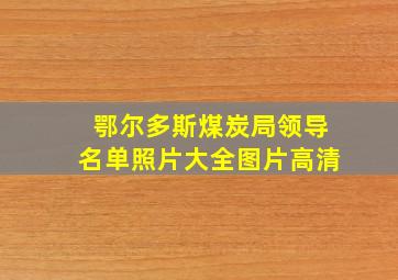 鄂尔多斯煤炭局领导名单照片大全图片高清