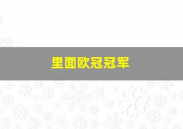 里面欧冠冠军