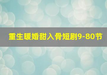 重生暖婚甜入骨短剧9-80节