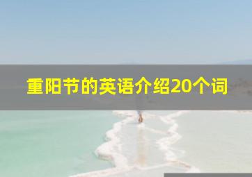 重阳节的英语介绍20个词