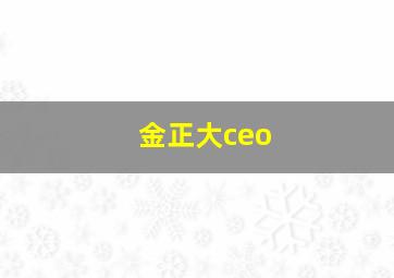 金正大ceo