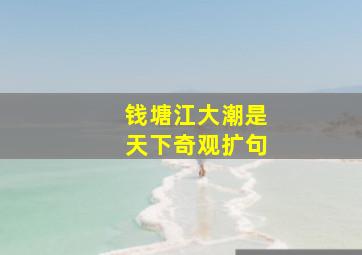 钱塘江大潮是天下奇观扩句