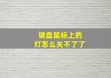 键盘鼠标上的灯怎么关不了了