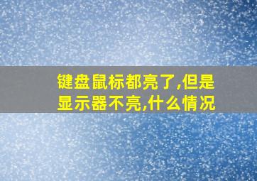 键盘鼠标都亮了,但是显示器不亮,什么情况