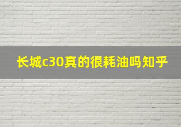 长城c30真的很耗油吗知乎