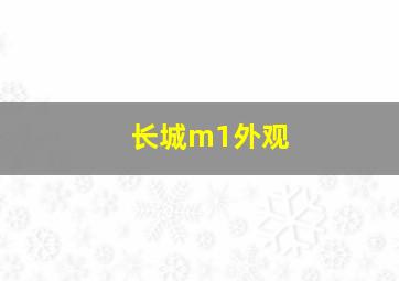 长城m1外观