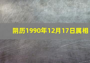 阴历1990年12月17日属相