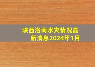 陕西洛南水灾情况最新消息2024年1月