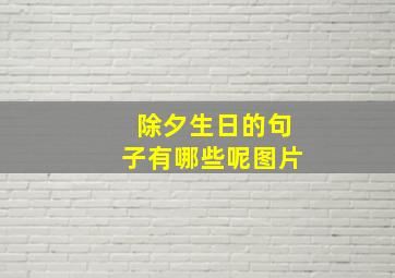 除夕生日的句子有哪些呢图片