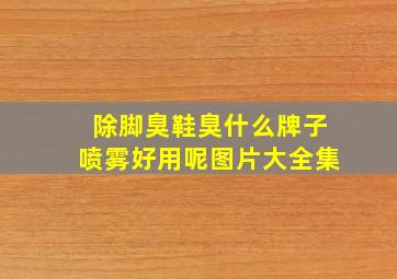 除脚臭鞋臭什么牌子喷雾好用呢图片大全集