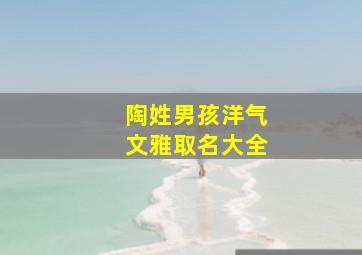 陶姓男孩洋气文雅取名大全