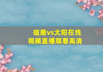 雄鹿vs太阳在线视频直播观看高清