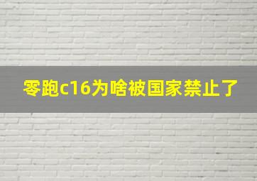 零跑c16为啥被国家禁止了