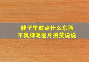 鞋子里放点什么东西不臭脚呢图片搞笑说说