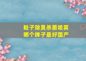 鞋子除臭杀菌喷雾哪个牌子最好国产