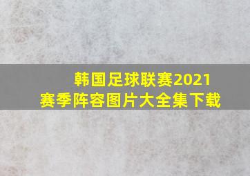 韩国足球联赛2021赛季阵容图片大全集下载