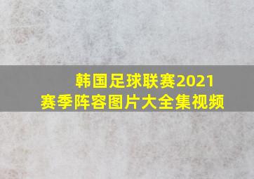 韩国足球联赛2021赛季阵容图片大全集视频