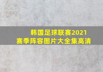 韩国足球联赛2021赛季阵容图片大全集高清