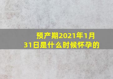 预产期2021年1月31日是什么时候怀孕的