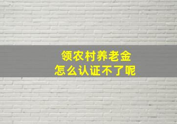 领农村养老金怎么认证不了呢