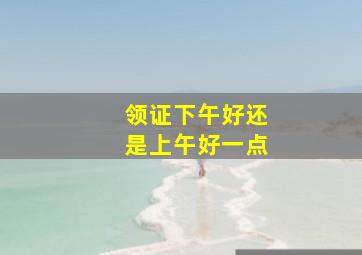 领证下午好还是上午好一点